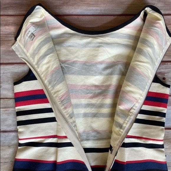 SOLD***J.Crew Red & Blue Striped Sheath Dress Sz 6***SOLD - Picture 3 of 6